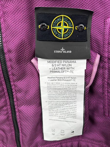 Stone Island Modified Panama 6/3 HT Nylon + Leather With Primaloft TC - Large