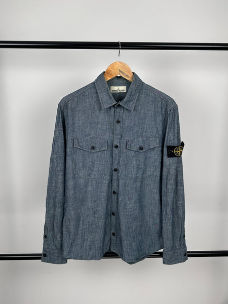 Stone Island Chambray Shirt - Large